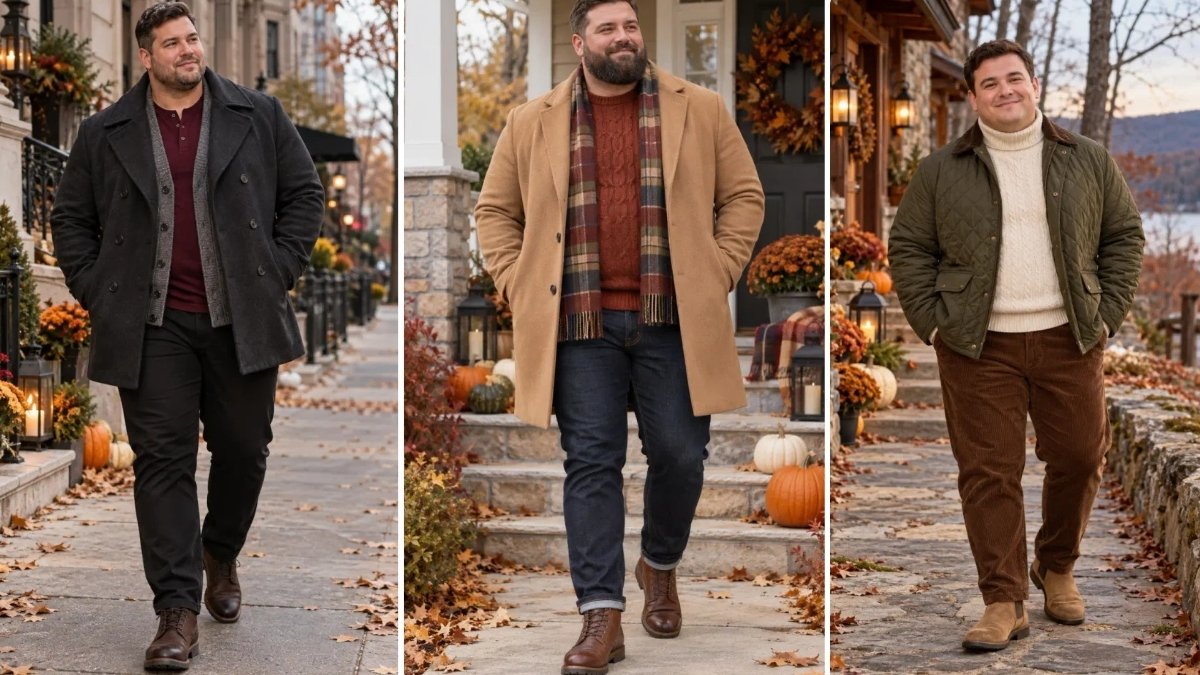 Cold Weather Thanksgiving Outfits for Plus Size Men
