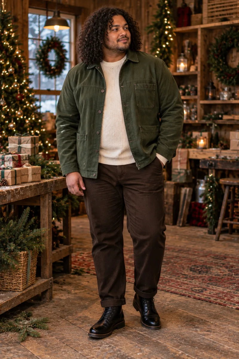 Combine Olive Green With Cream and Brown