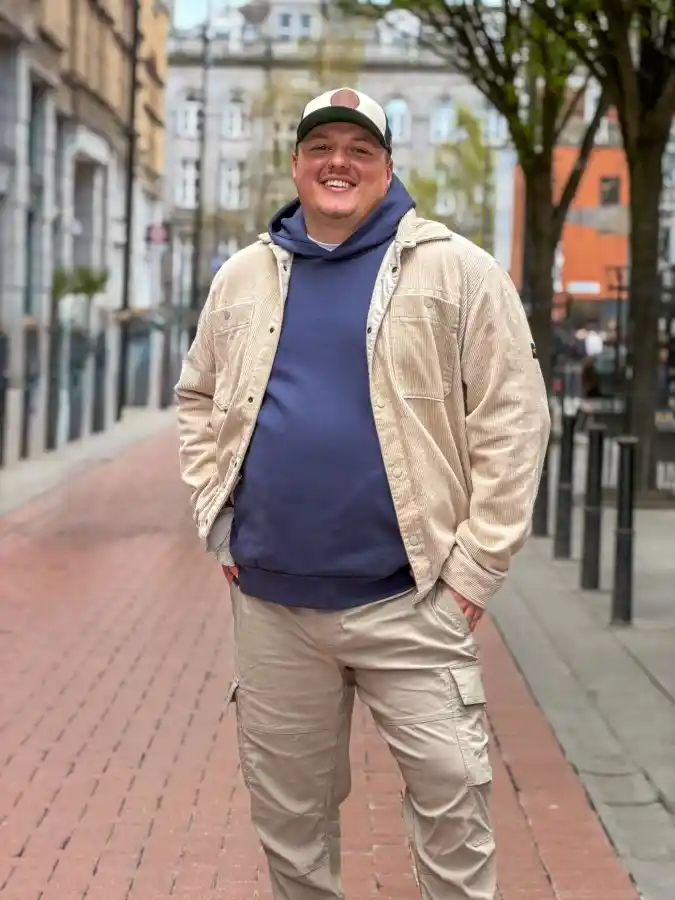 Corduroy Shirt-Jacket and Cargo Pants