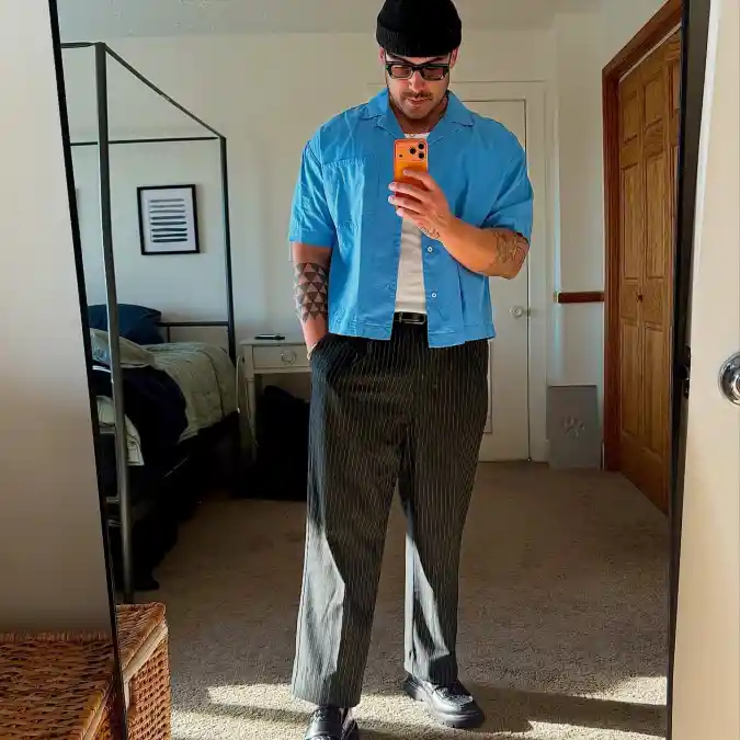 Cropped Button-Down