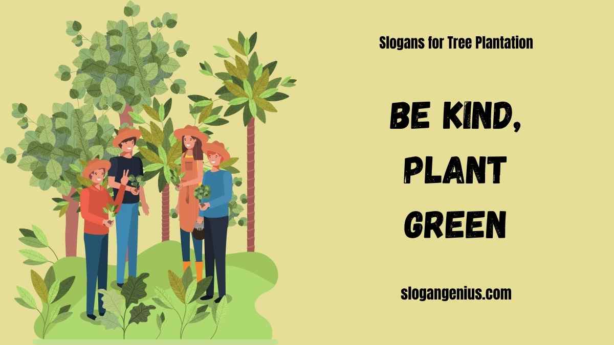 Cute Slogans for Tree Plantation