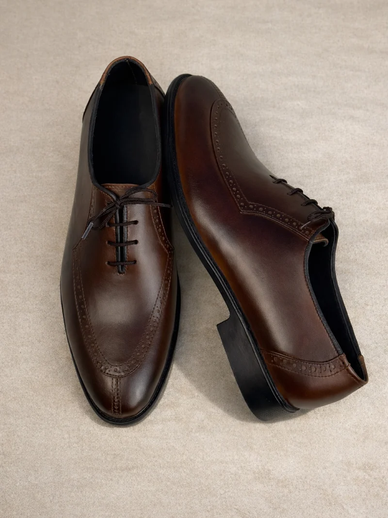 Dark Brown Lace-Up Dress Shoes