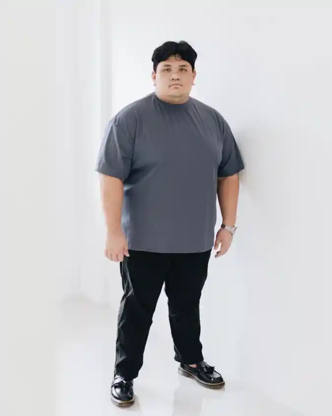 Dark Charcoal Tee & Crop Trousers
