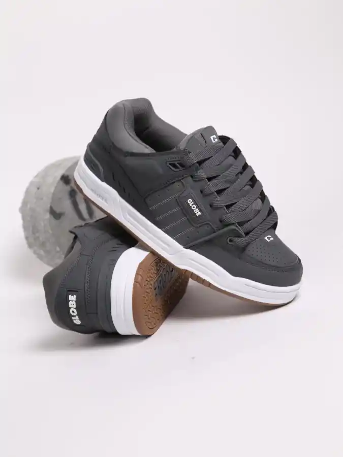 Dark Grey Low-Top Skate Shoes