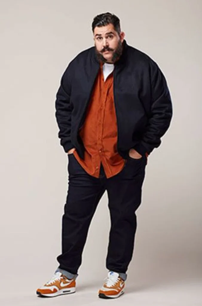 Dark Navy Bomber with Rust Orange Layers