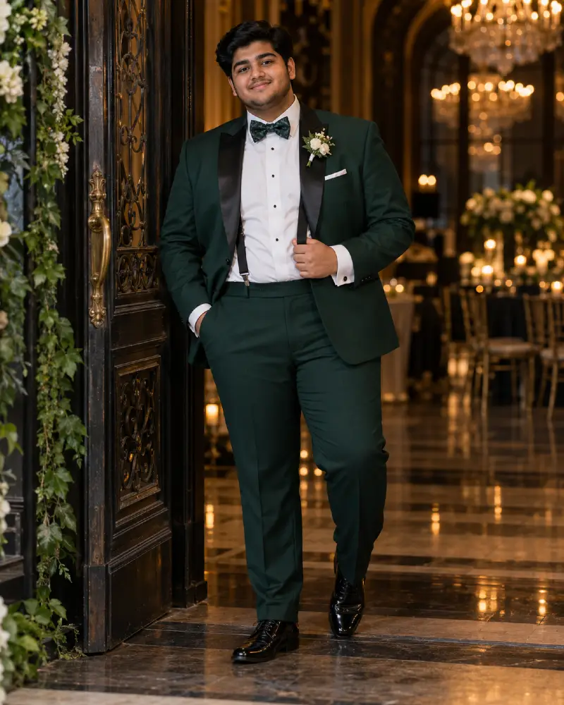 Deep Forest Green Tuxedo For Evening Galas