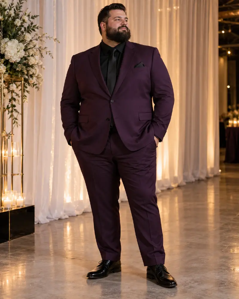 Deep Plum Tailoring For Evening Events