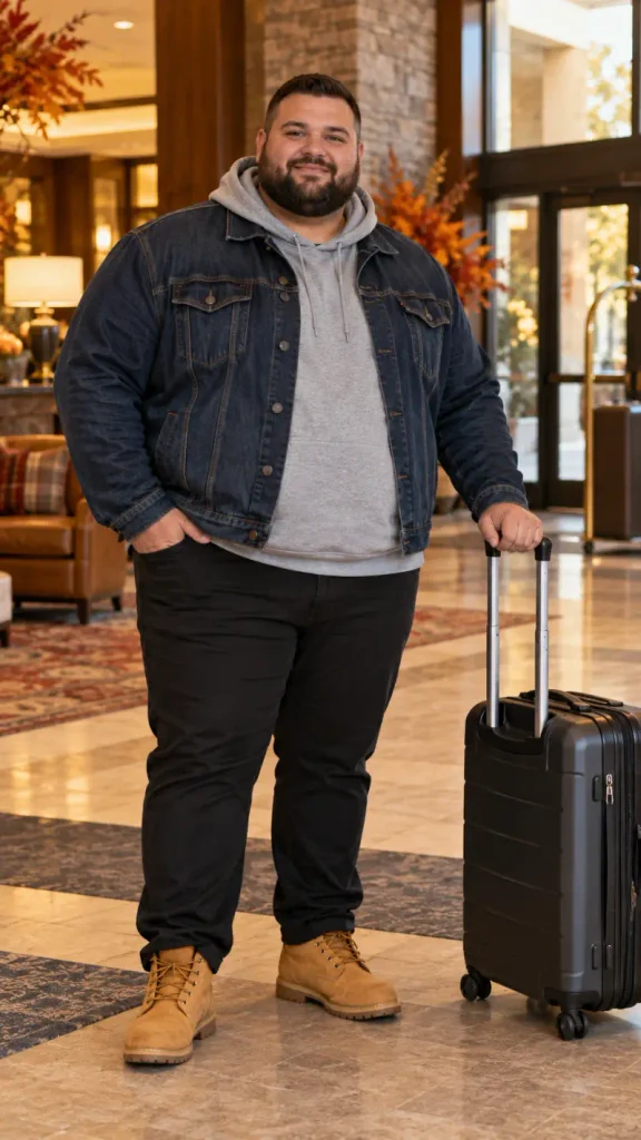 Denim Outerwear and Grey Fleece Foundation