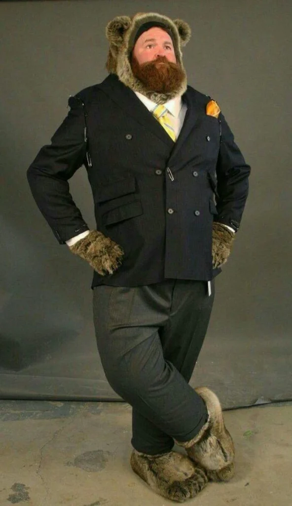 Double-Breasted Tailoring with Maximalist Fur Accents