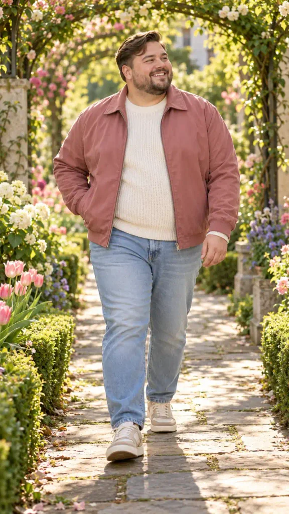 Dusty Rose Harrington Over Textured Cream