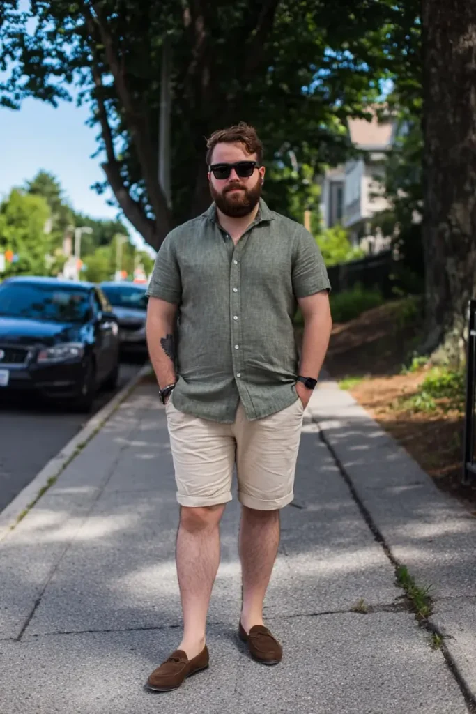 Earth Tones and Tailored Shorts