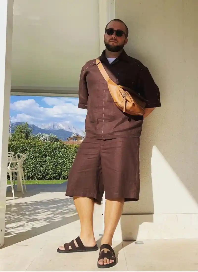 Earthy Monochromatic Linen Set