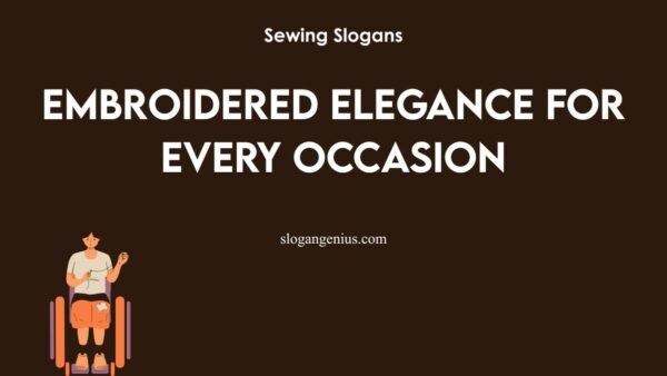 Embroidery Taglines Sewing Slogans (Stitch Success)