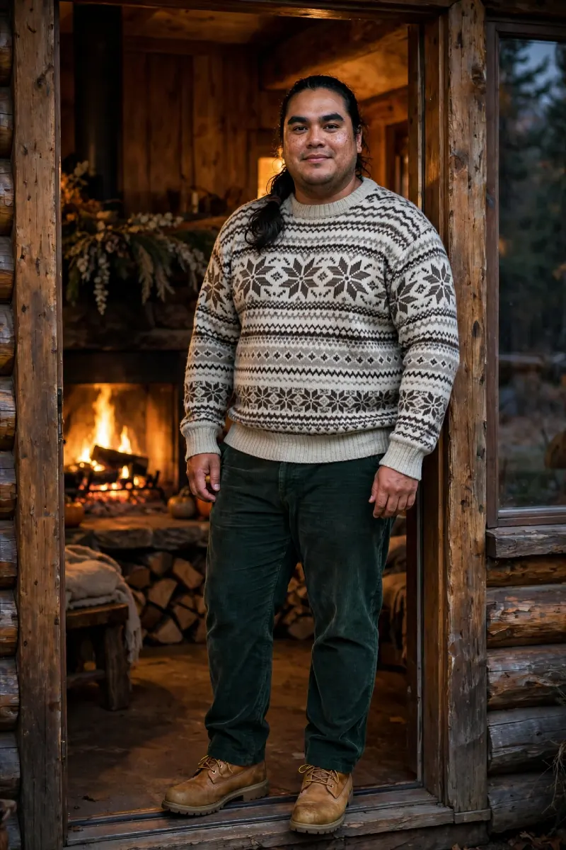 Fair Isle Sweater & Forest Corduroy Pairing
