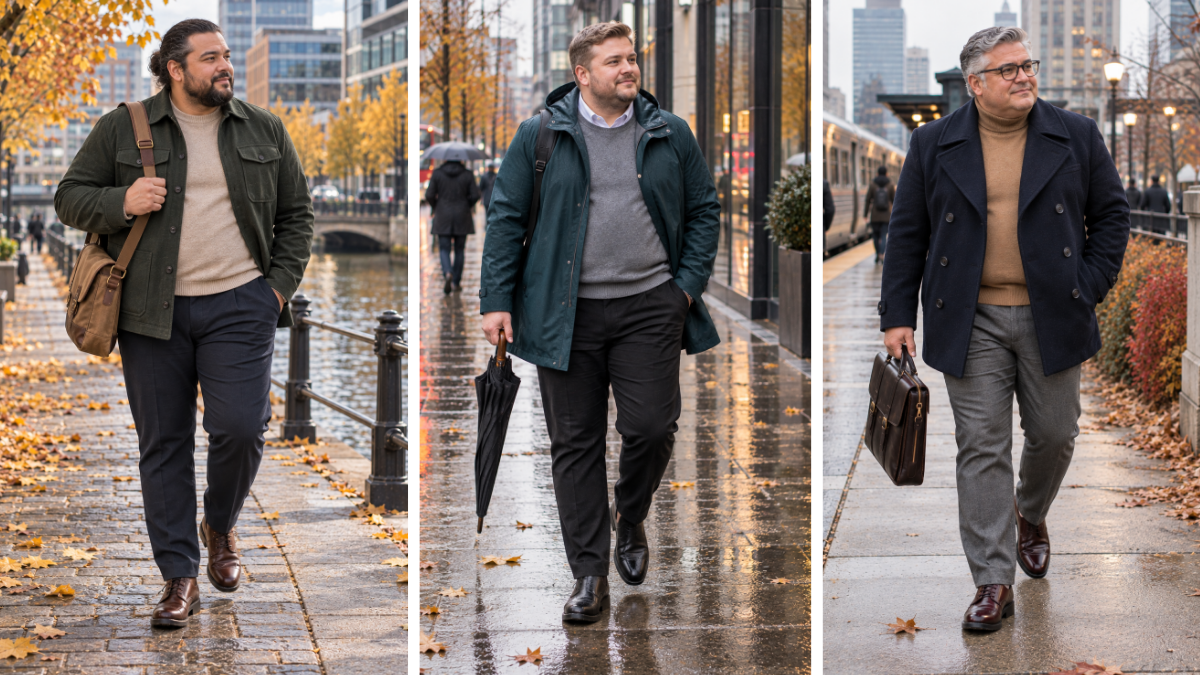Fall Work Outfits for Plus Size Men That Survive the Office and the Commute