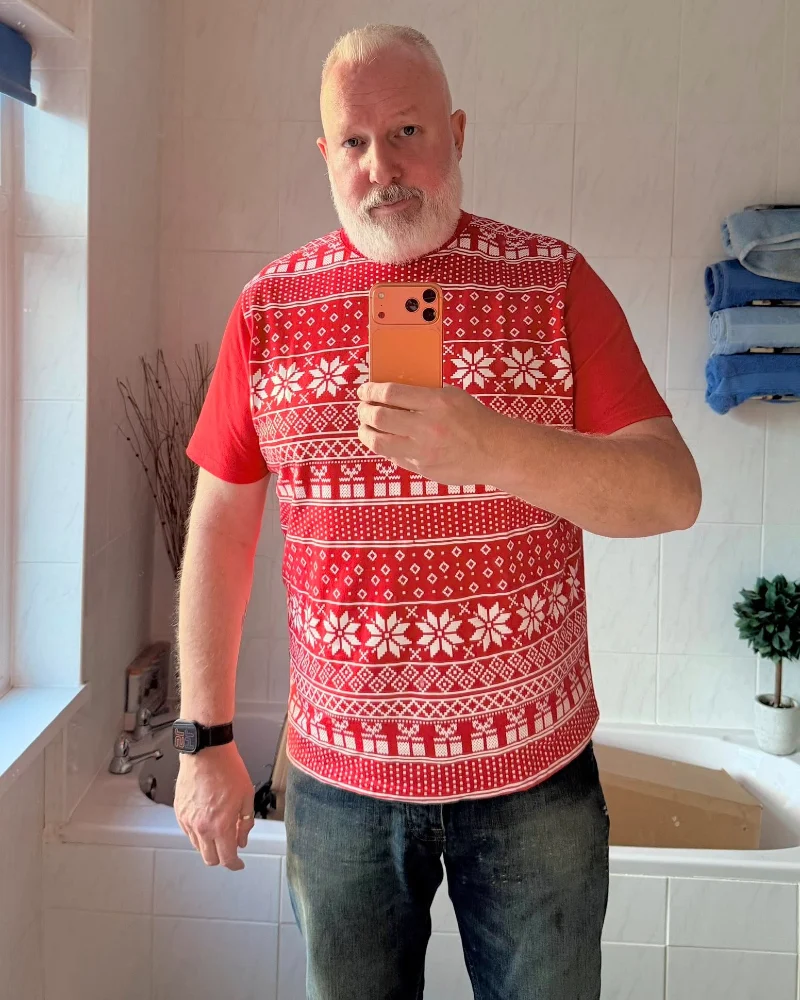 Festive Red Fair Isle Print T-Shirt