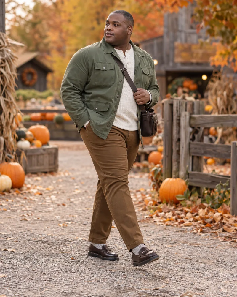 Field Jacket and Leather Loafers