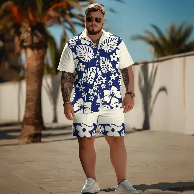 Floral Button-Down and Matching Shorts