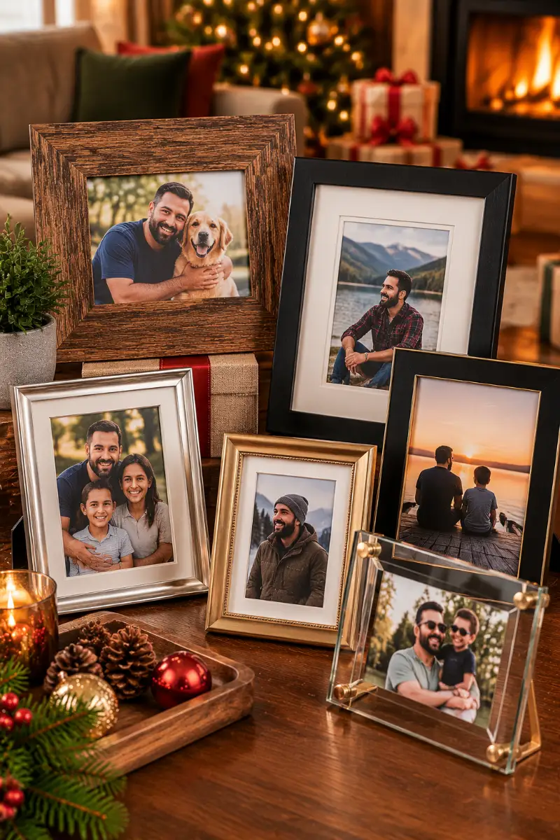 Framed Family Photos and Everyday Casual Wardrobe Display