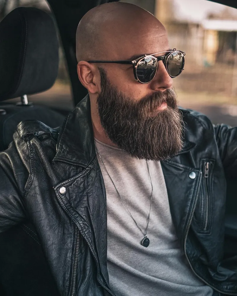 Full Woodsman Beard with Bald Head