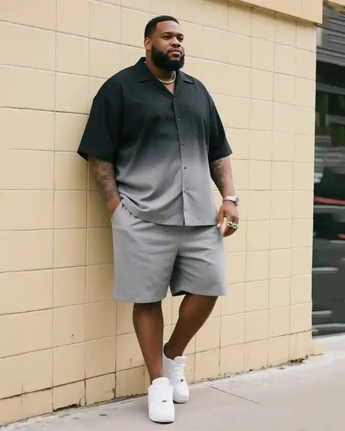 Gradient Short Sleeve Set