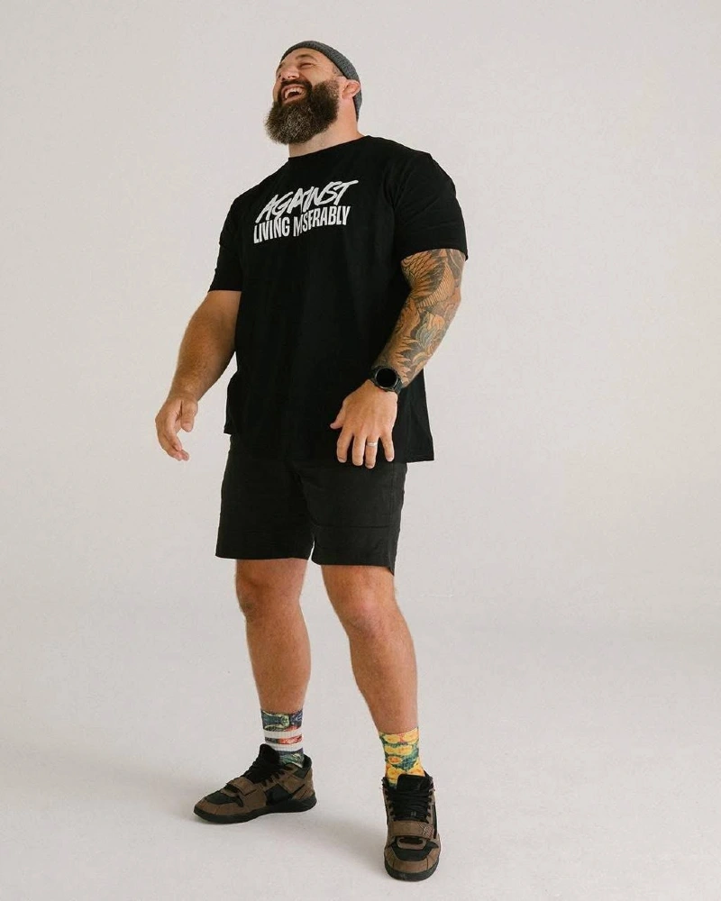 Graphic T-Shirt and Athletic Shorts