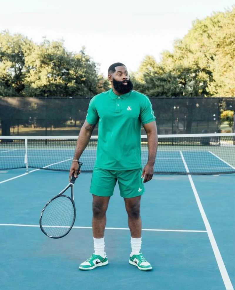 Green Polo Shirt and Matching Athletic Shorts