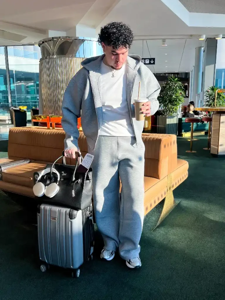 Grey Hoodie and Sweatpants Set