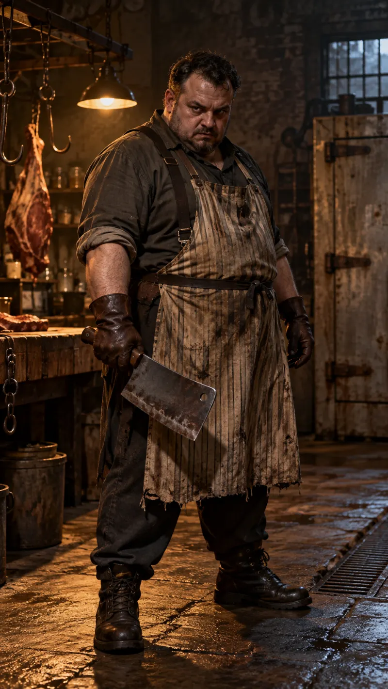 Grimy Butcher Costume for Plus Size Men