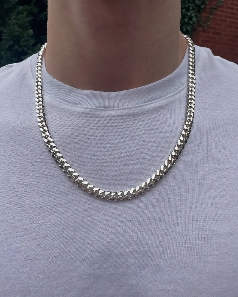 Heavy Silver Cuban Link Chain