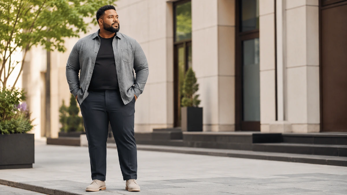 How Plus Size Men With an Inverted Triangle Build Should Dress