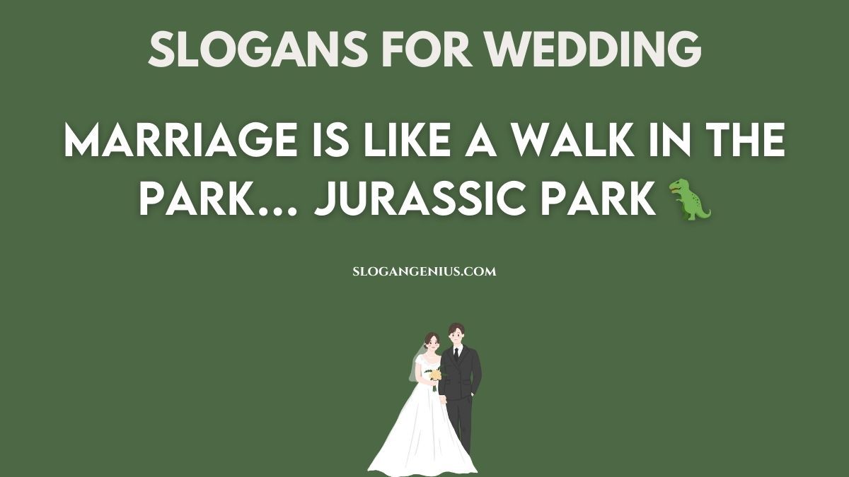 Humorous Wedding Slogans