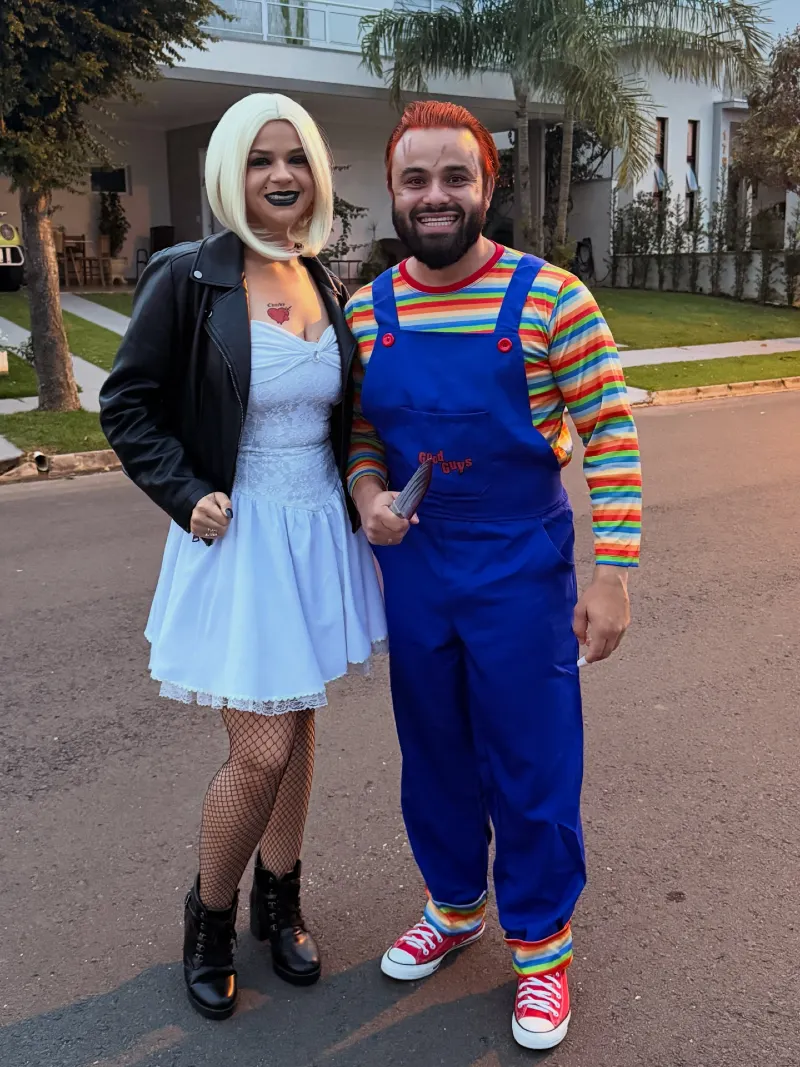 Killer Doll Couples Costume With Overalls