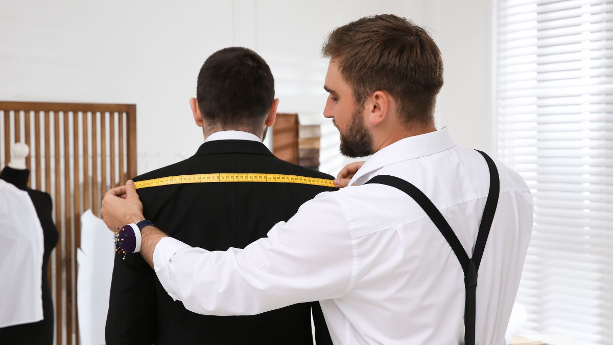 Lapel width relative to shoulder width sets the tone