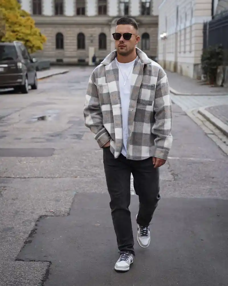 Layered Shirt Jacket and Jeans