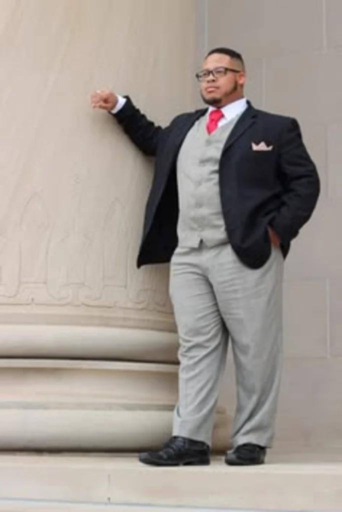 Light Grey and Bold Crimson Accents