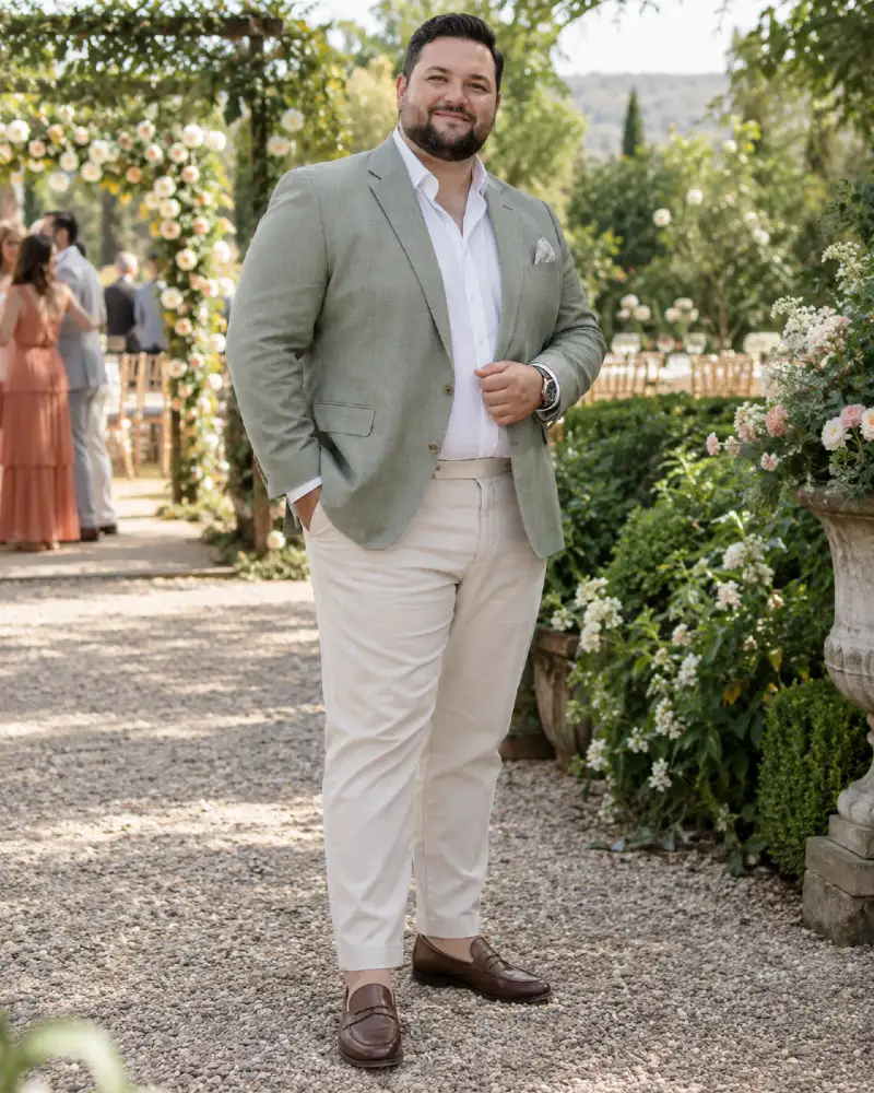 Light Sage Green Linen Blazer