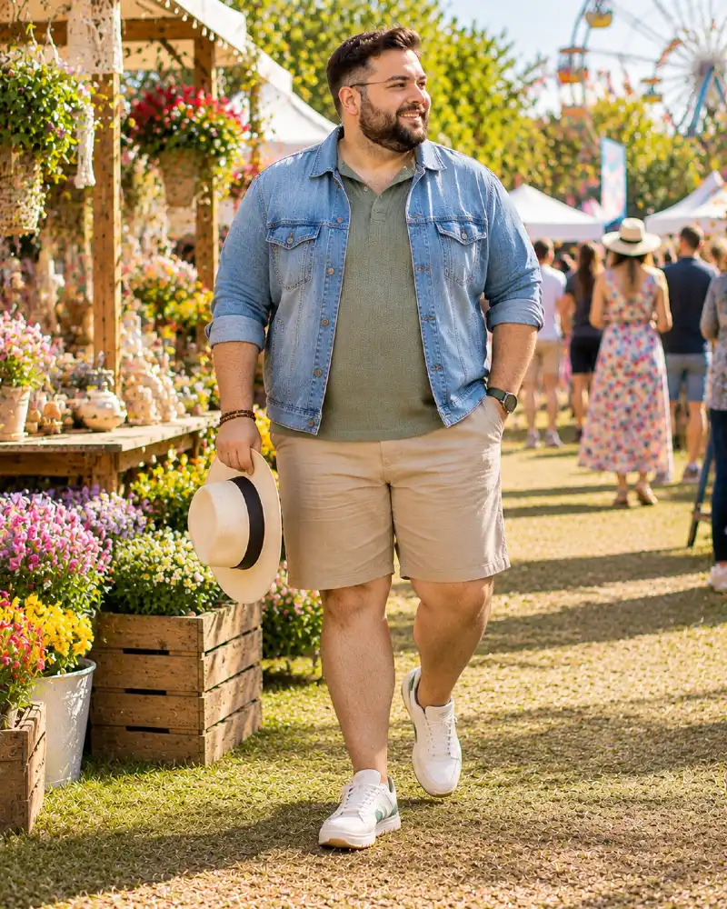 Light Wash Denim and Crisp Khaki Shorts