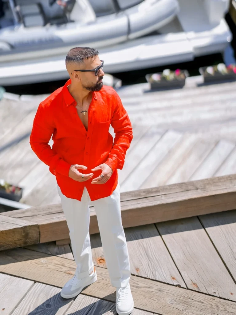 Linen Shirt and Tailored Trousers