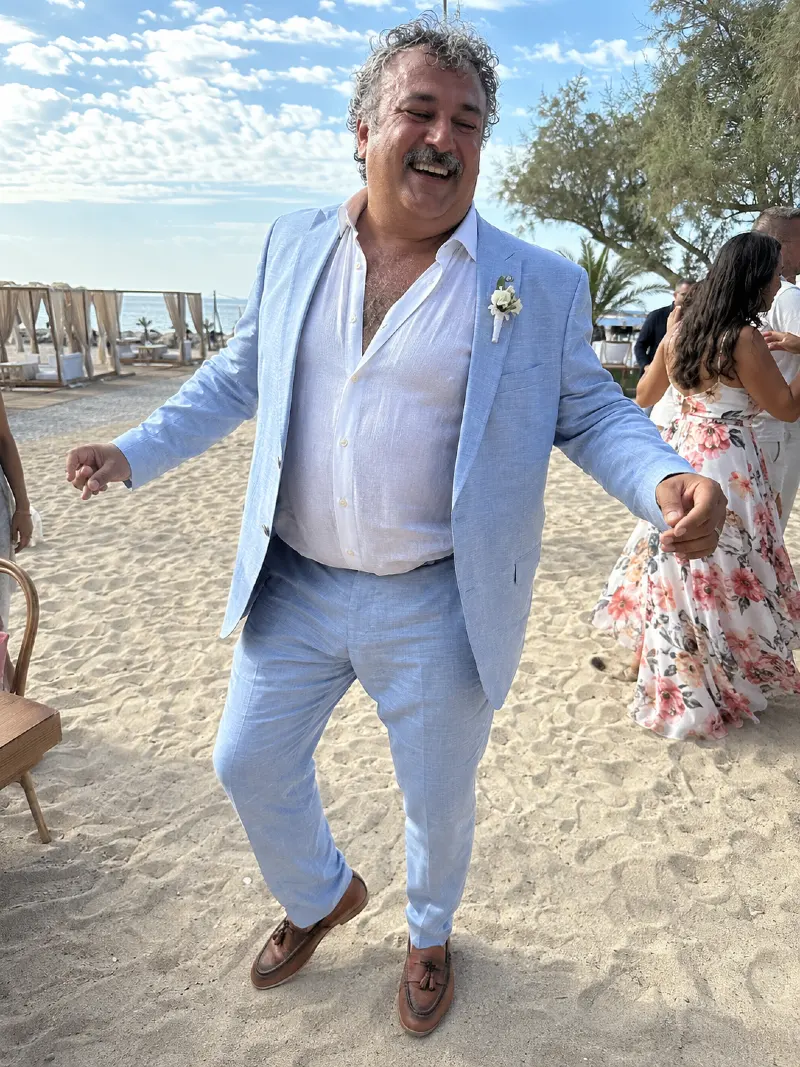 Linen Suit and Dress Shirt
