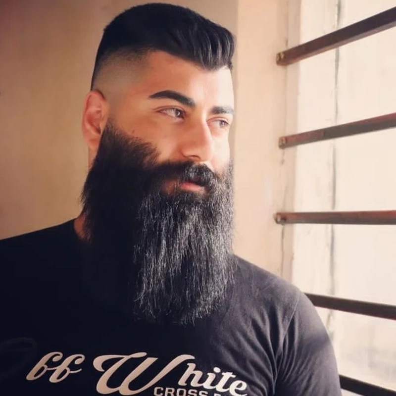 Long, Straight Full Beard