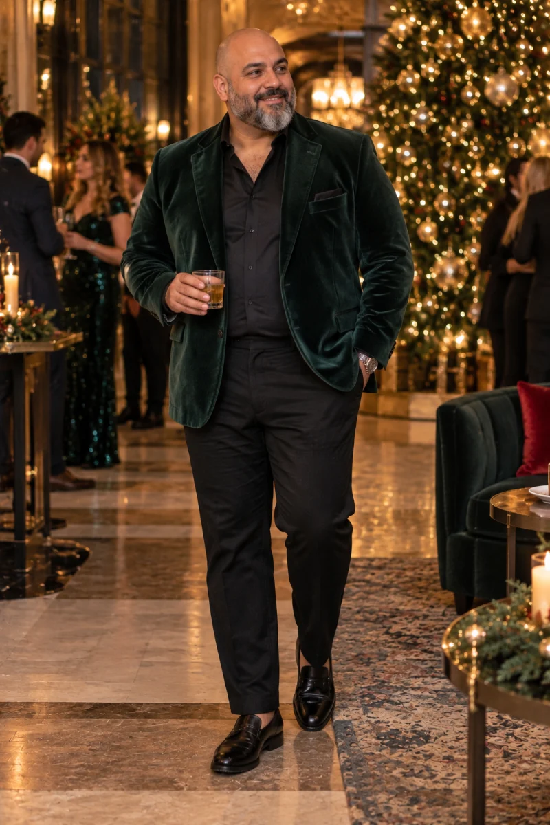 Make a Green Velvet Blazer the Statement Piece