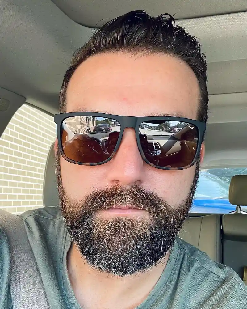 Matte Black Square Sunglasses