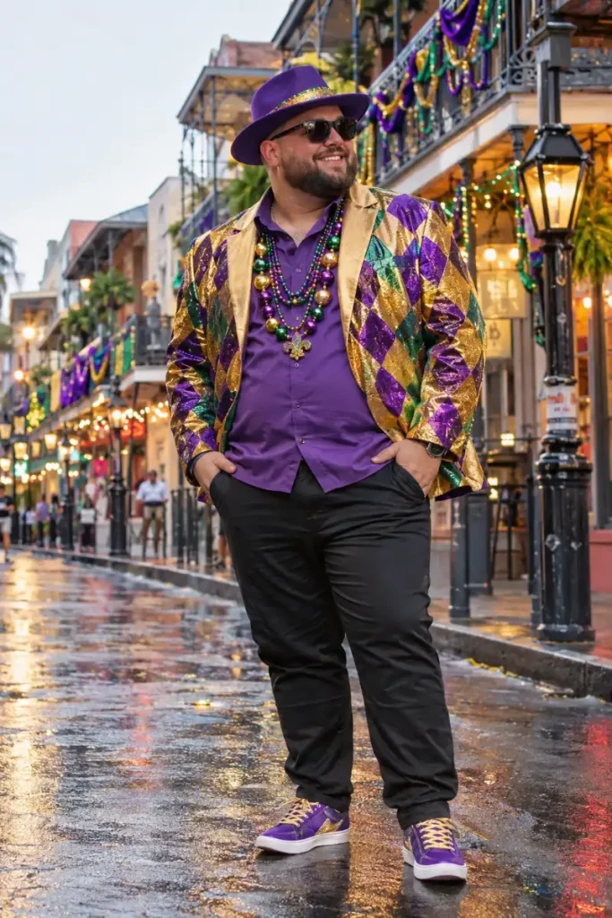 Metallic Harlequin Blazer With Matte Black Anchors