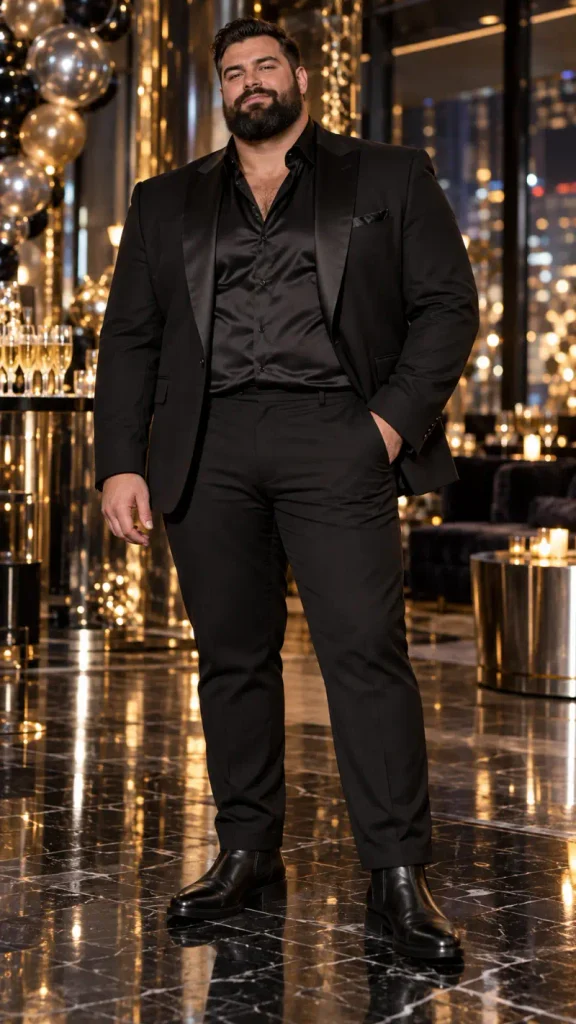 Midnight Monochromatic Silk and Tailored Structure