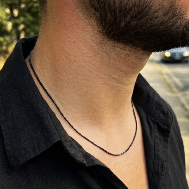 Minimalist Black Snake Chain