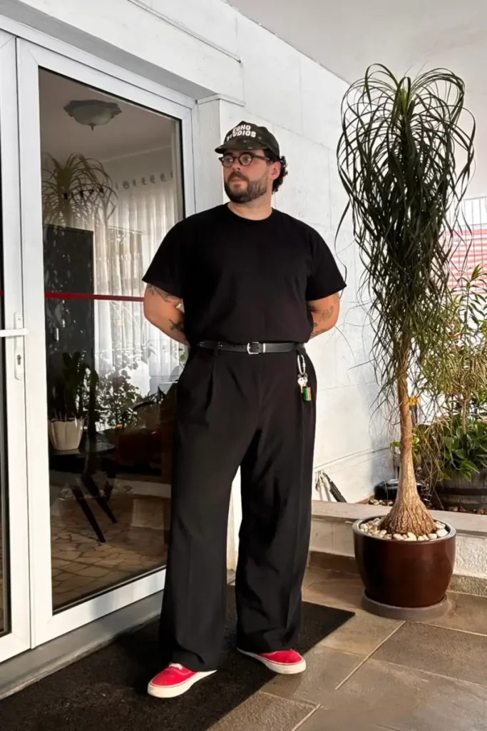 Monochromatic Black With a Bold Color Pop