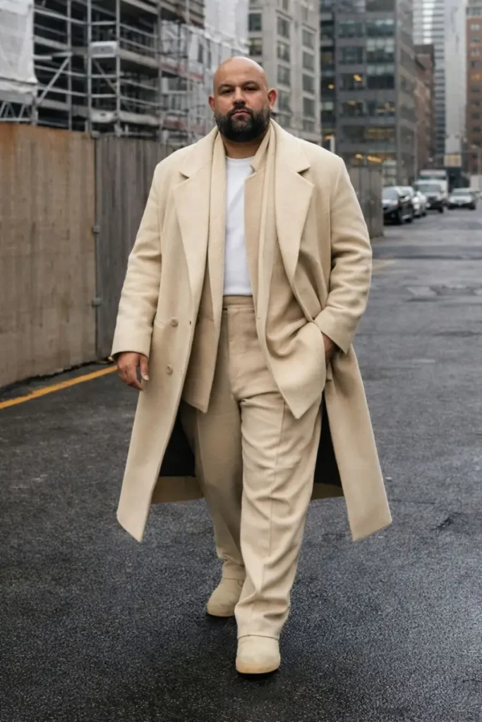 Monochromatic Camel Layering and Tailored Wool