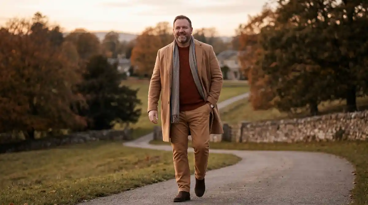 Monochromatic Tonal Dressing in Camel, Stone, and Rust Can Elongate More Than Dark Colors