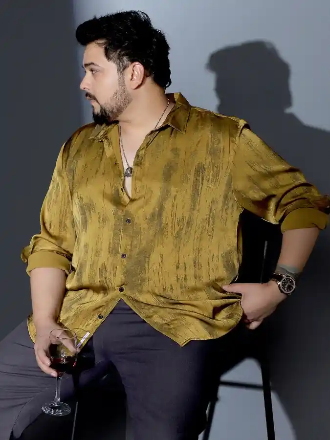 Mustard Yellow Texture Shirt